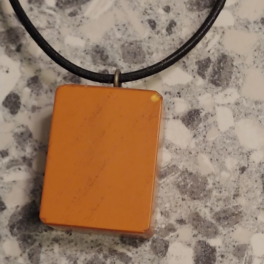 VTG 90s Mahjong Necklace & Earring Set - Picture 6 of 8